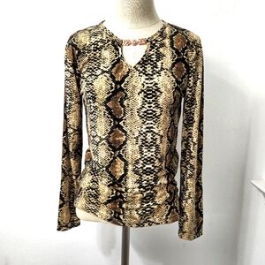 NWT Liz & Lilli Snake Print Top Size Small